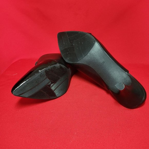 Array Jessie Womens Oxford Faux Leather Mules 8.5 W Black Synthetic - Picture 7 of 11